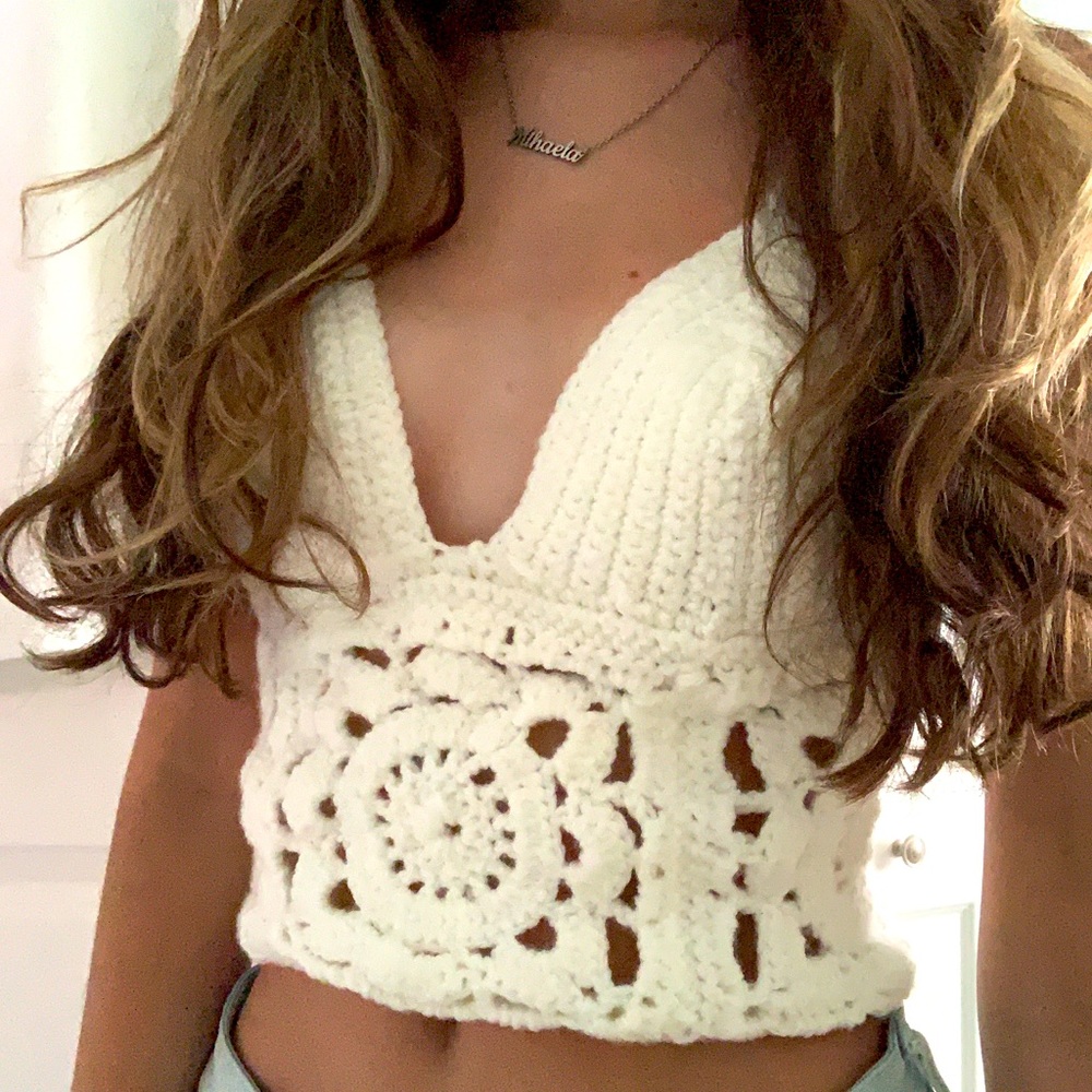 Homemade crochet summer top
